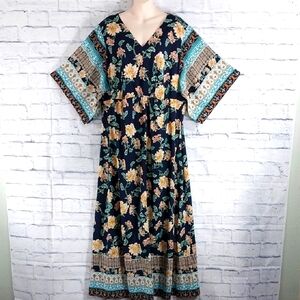 🔵BOGO FREE🔵 NWT Chico's Maxi Dress Imperial Kimono Sz 4 (XXL 20)